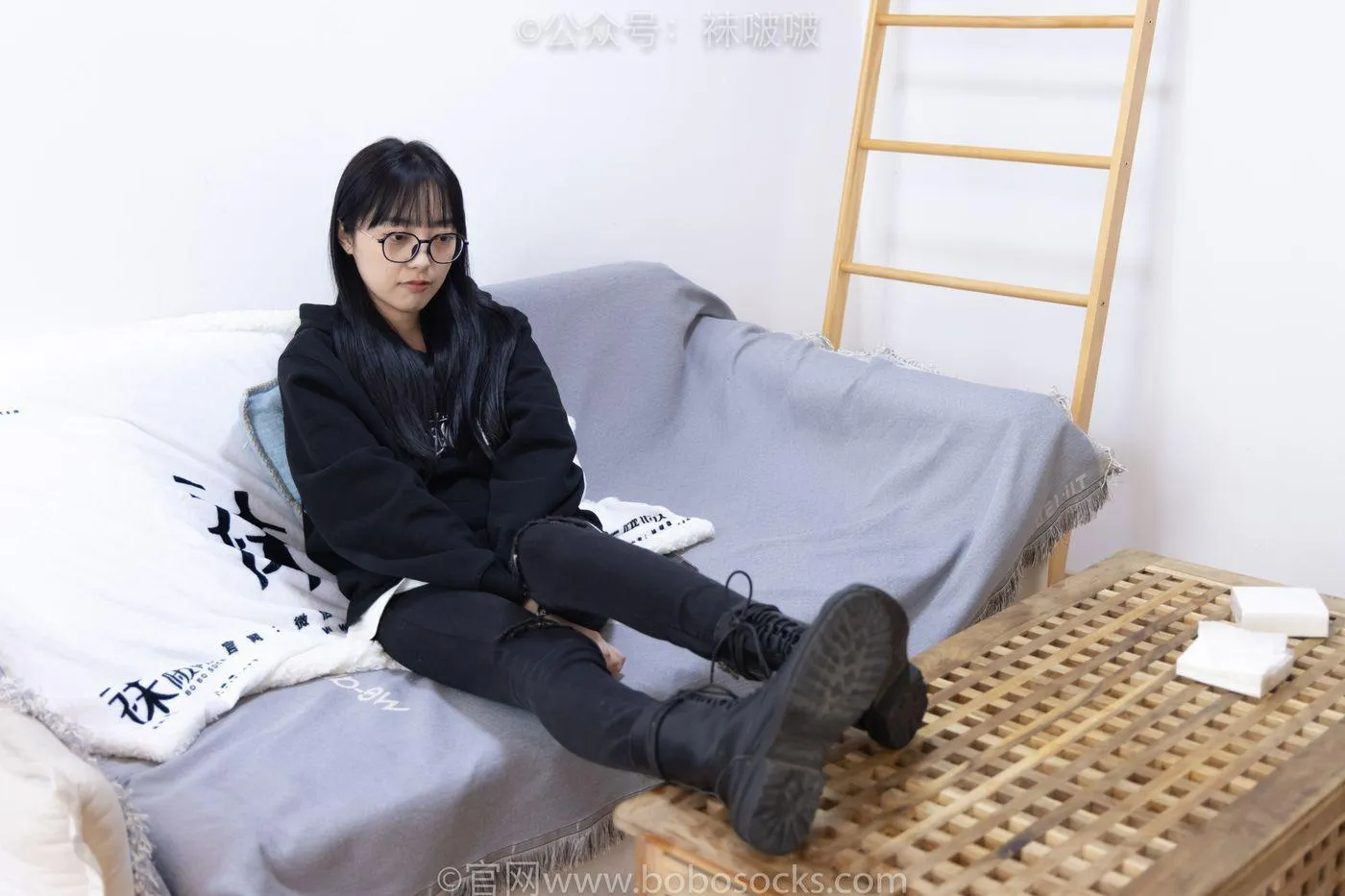 [BoBoSocks袜啵啵]NO.061 稚予-短靴、白棉袜、裸足 [145P]插图9
